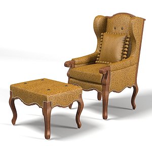 3d model chair armchair hendrix