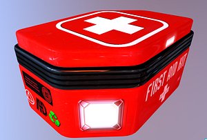3D medkit box crate