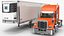 3D Freightliner Truck with Reefer Trailer