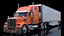 3D Freightliner Truck with Reefer Trailer
