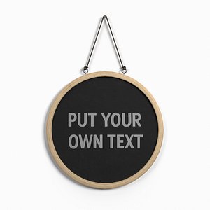 Display Sign - Circular Wooden Wall Message Board