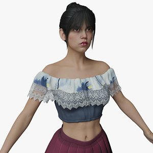 3D beautiful Girl PBR 8k highdetails rigged 2026 model