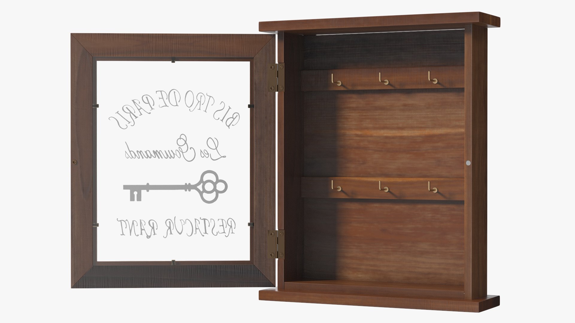 Wooden Key Holder Box 3D - TurboSquid 1817838