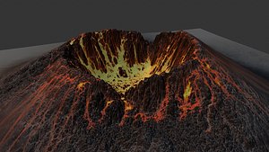 3D model volcano