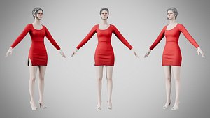 3D Dress 54 Alabama Crimson