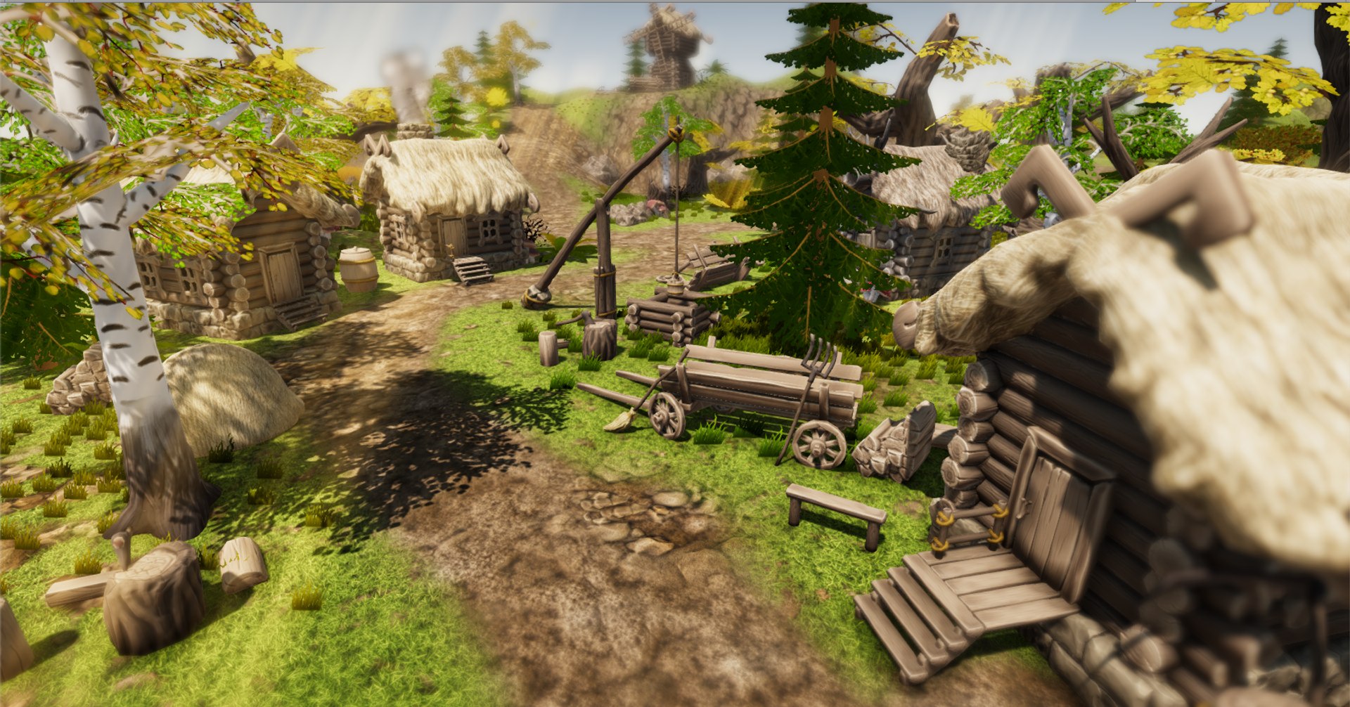 Stylized Village Model - TurboSquid 1321105