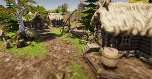 stylized village model
