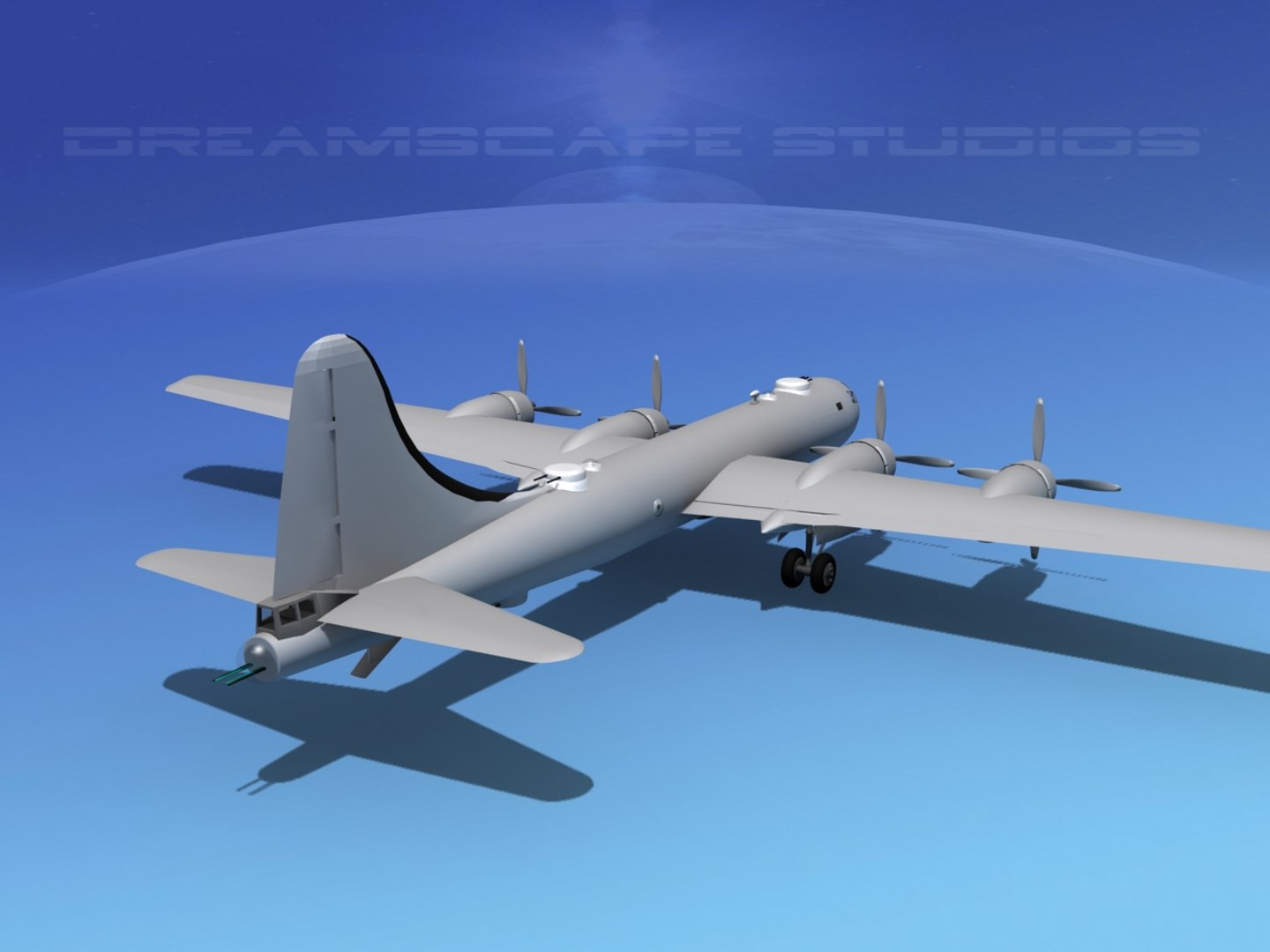 Superfortress Base Modeled B-29 3d Model