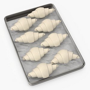 Traditional French Croissants Dough 3D model