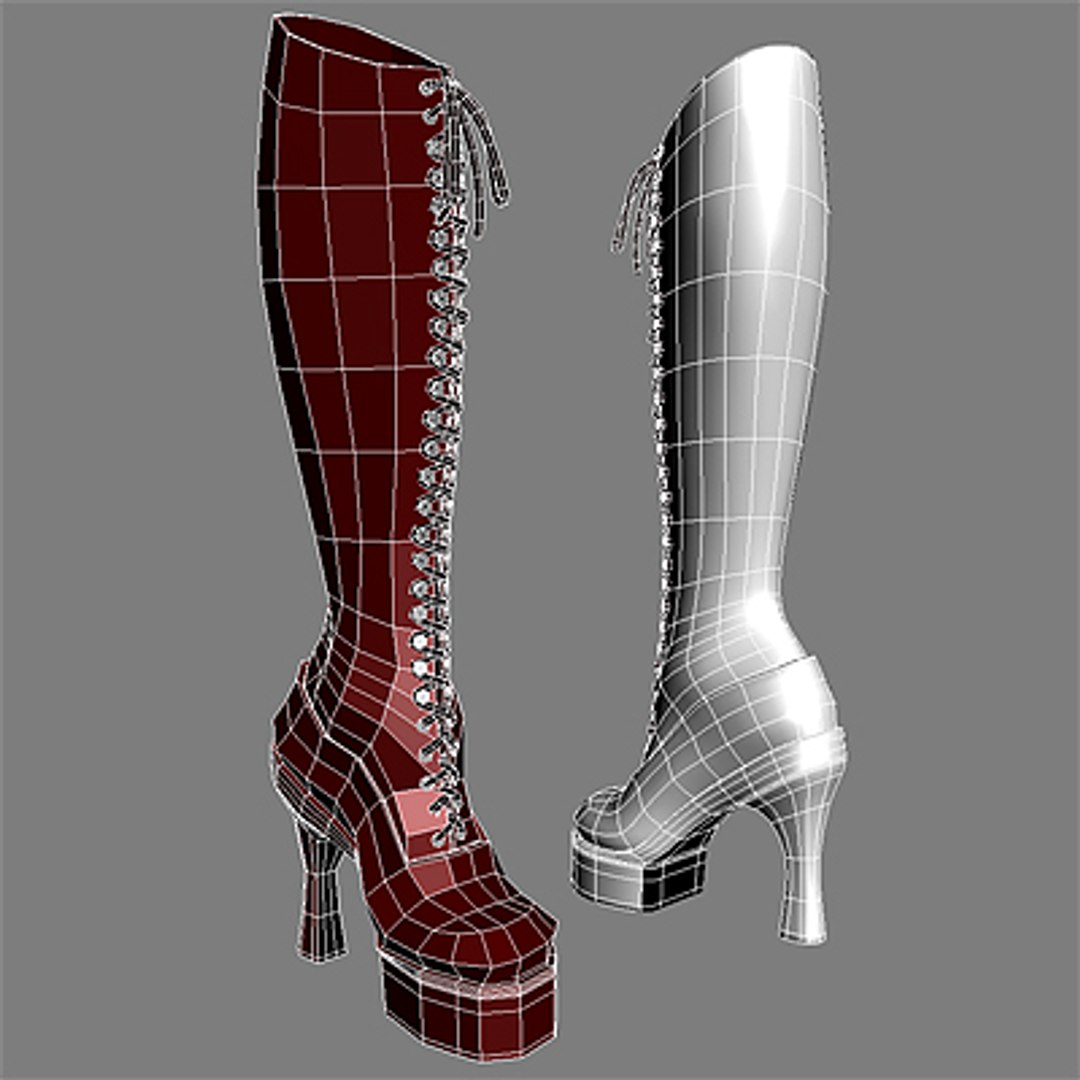 boot knee 3d model