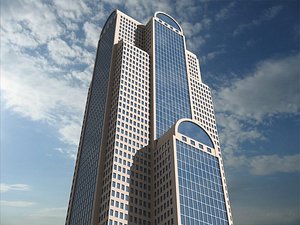 3d model comerica bank tower dallas