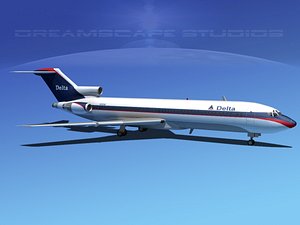 3d airline boeing 727 727-200 model