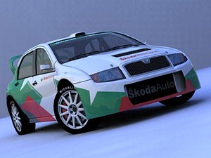 3d model of skoda fabia wrc