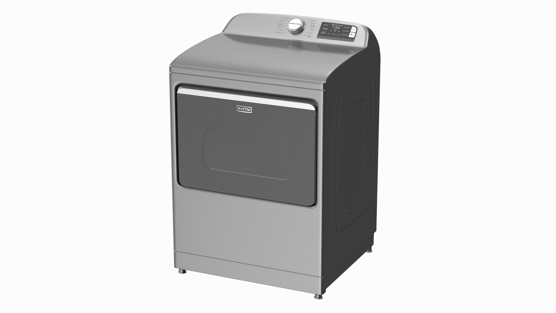 3D Maytag Clothes Dryer Machine Metallic Model TurboSquid 2098702