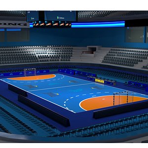 3D handball arena ball model