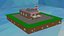Cartoon Corner Coffee Shop Cafe low-poly