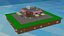Cartoon Corner Coffee Shop Cafe low-poly