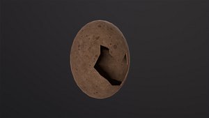 Broken Dinosaur Egg 3D