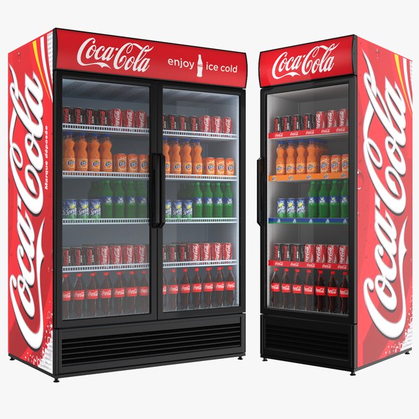 Einzel- und Doppeltür-Coca-Cola-Kühlschränke 3D-Modell