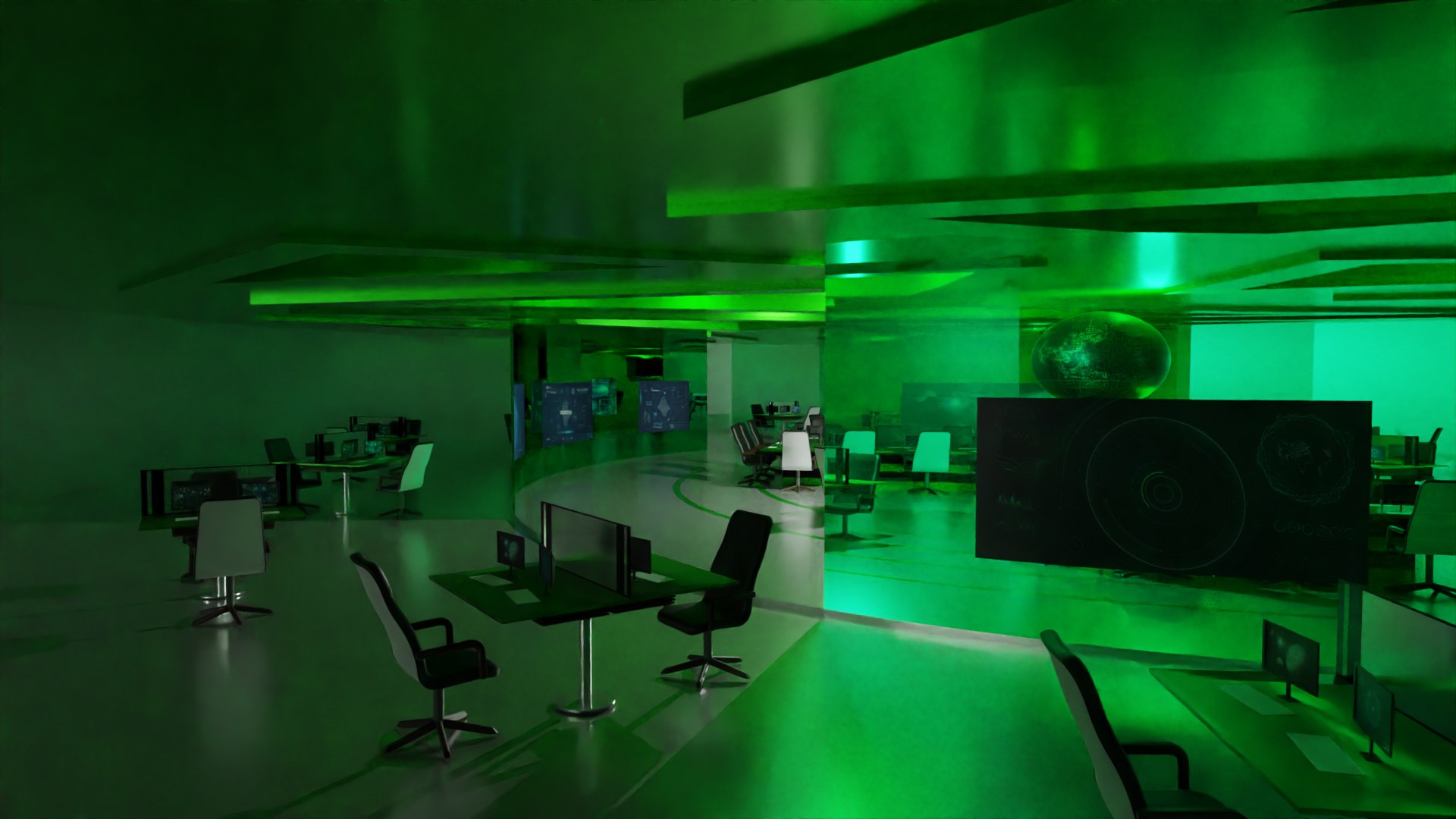 Sci-Fi Command Center 3D Model - TurboSquid 2161393