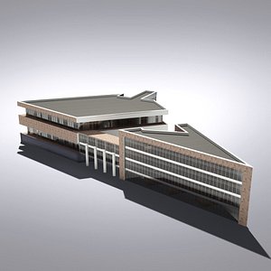 3d model modern generic building