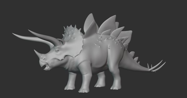 Stegoceratops Basemesh Low Poly Modelo 3D - TurboSquid 1995236
