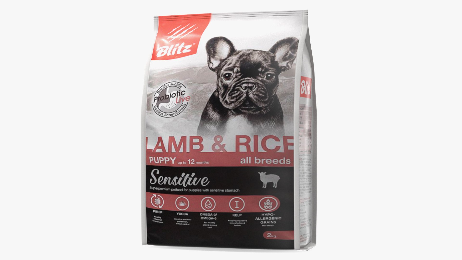 Puppy Food Blitz Lamb and Rice 2 kg 3D model preview