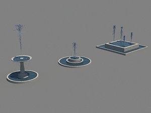 3 Fountains - animated water