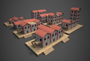 Modular Station Buildings 3D model