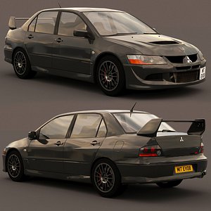 3D model mitsubishi lancer evolution evo 8 mr 2004