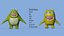 Cartoon characters monsters - Low-poly asset pack