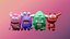 Cartoon characters monsters - Low-poly asset pack