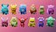 Cartoon characters monsters - Low-poly asset pack