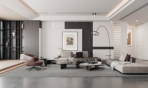 3D Modern living room