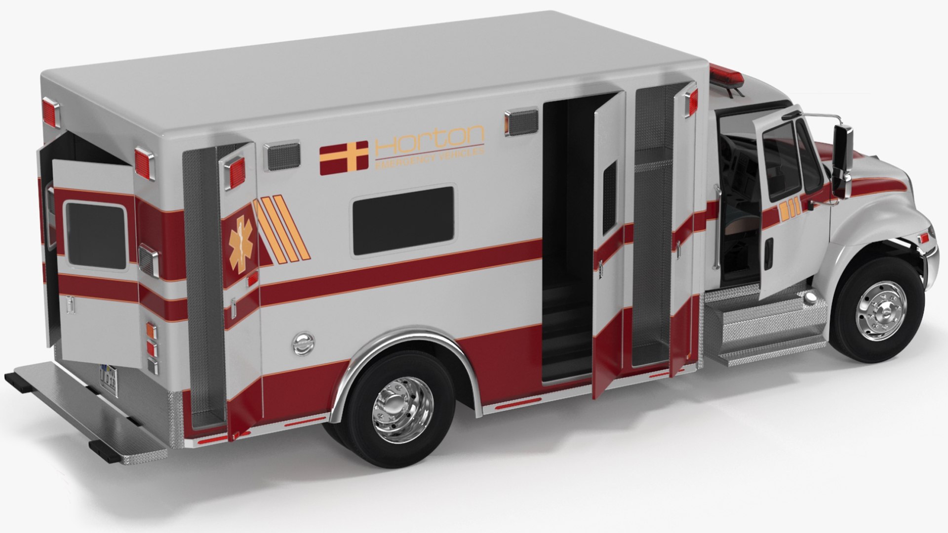 International Durastar Medical Services Unit Rigged for Cinema 4D 3D model preview