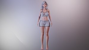 Hot girl Mai - game ready PBR blender