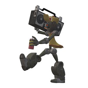 Robot with Boom Box