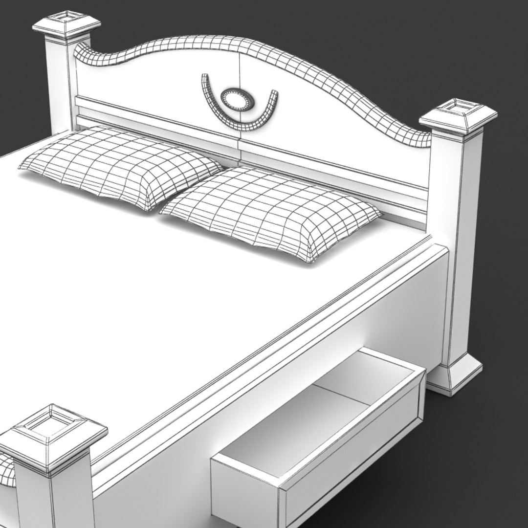3d Model Bed Cot