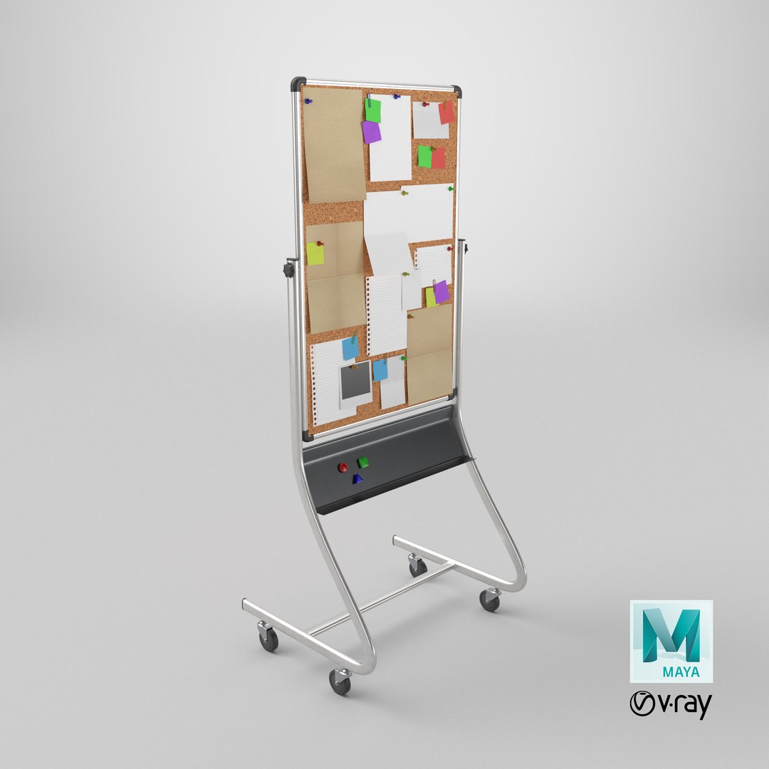 Double-Sided Metal Corkboard - Fully Customizable Tall Pin Board 3D model https://p.turbosquid.com/ts-thumb/U1/Qv5GFz/C9/stemcell_maya_vray_render/png/1747687116/1920x1080/fit_q87/0dd0d91f4b3c0e8823520e1f74b8f7d49e3aba46/stemcell_maya_vray_render.jpg