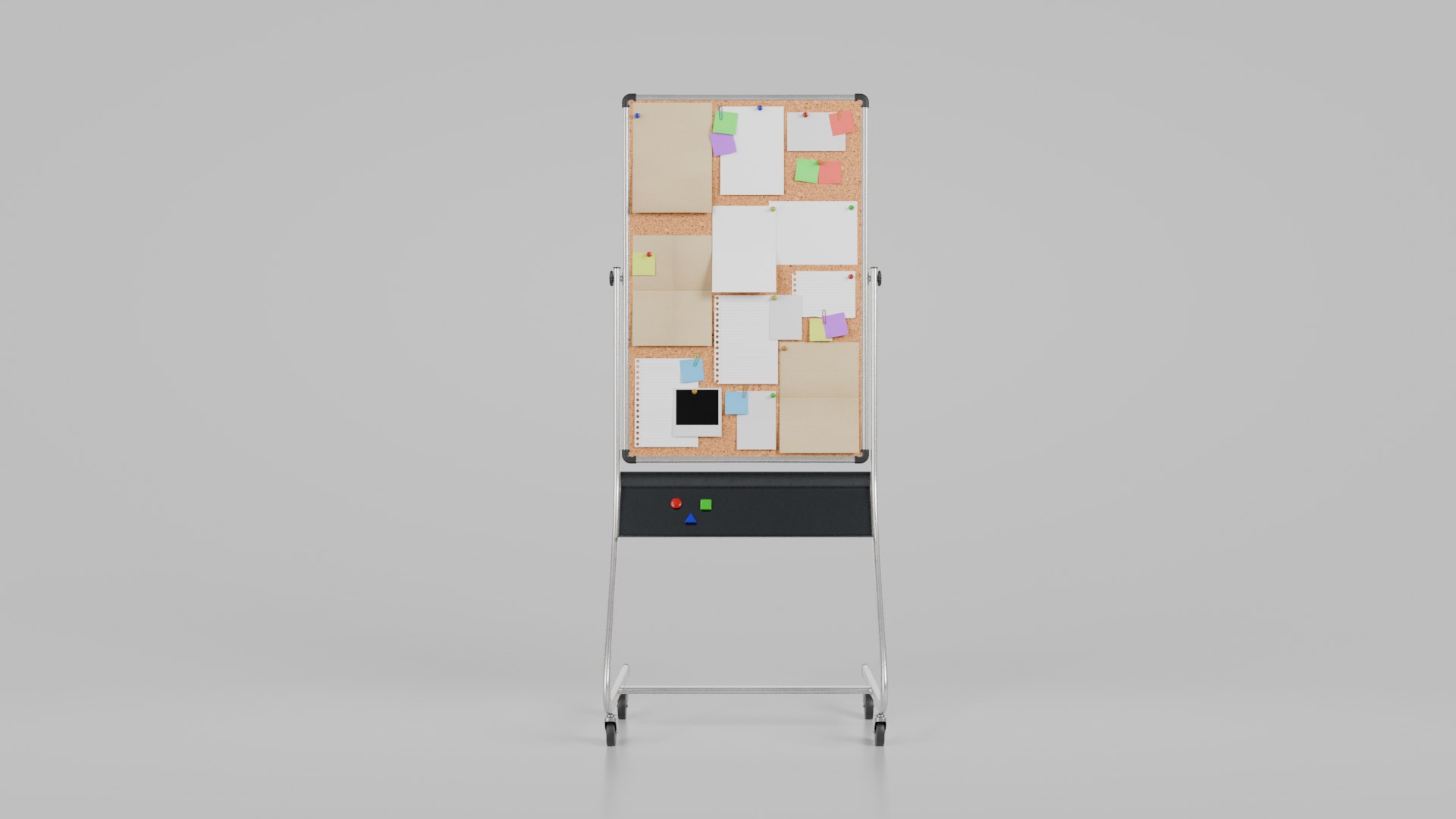 Double-Sided Metal Corkboard - Fully Customizable Tall Pin Board 3D model https://p.turbosquid.com/ts-thumb/U1/Qv5GFz/SO/r_8/png/1746644614/1920x1080/fit_q87/7d46a6124e93e9a4849967ab7247650d178c07d3/r_8.jpg