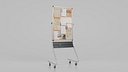 Double-Sided Metal Corkboard - Fully Customizable Tall Pin Board