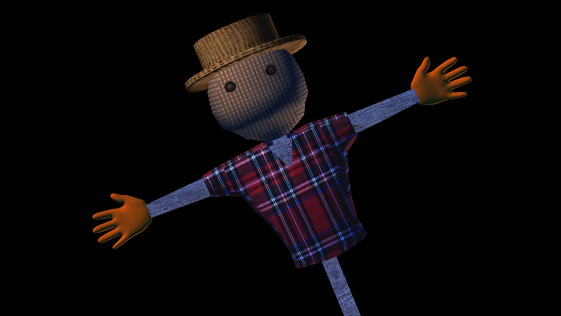 Basic Scare Crow model https://p.turbosquid.com/ts-thumb/U1/V2zSsi/z3/scarecrow5/jpg/1624392675/1920x1080/fit_q87/03a438cb19ca2a06140d3d9cef00b810d81ce83e/scarecrow5.jpg