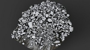 3D destroyed house ruins debris postapo part2 photogrammetry