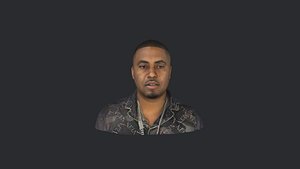 NAS- Realistic bust head ready 3d Model