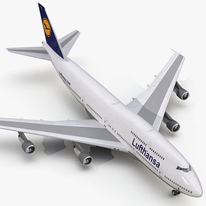 Boeing 747-300 Lufthansa 3D Model