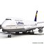 Boeing 747-300 Lufthansa 3D Model