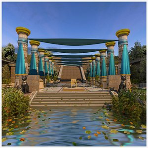 3D Garden Egyptian Pharonic Palace - Vol 02 - 2021