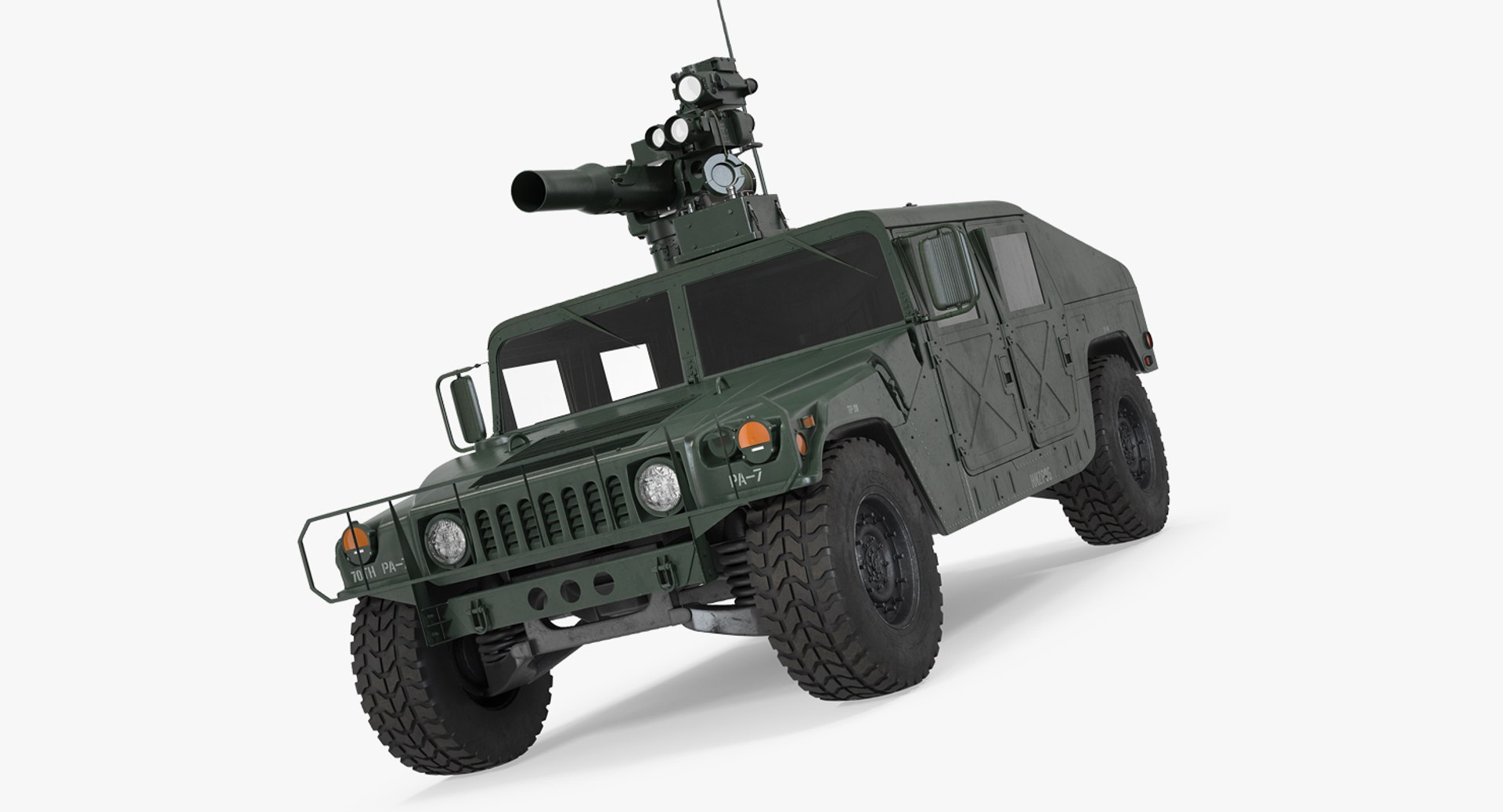 HMMWV TOW Missile Carrier M966 Simple Interior 3D model preview