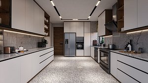 3D model Kitchen Minimalist Style