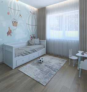 3D Wonderful playful boy room model